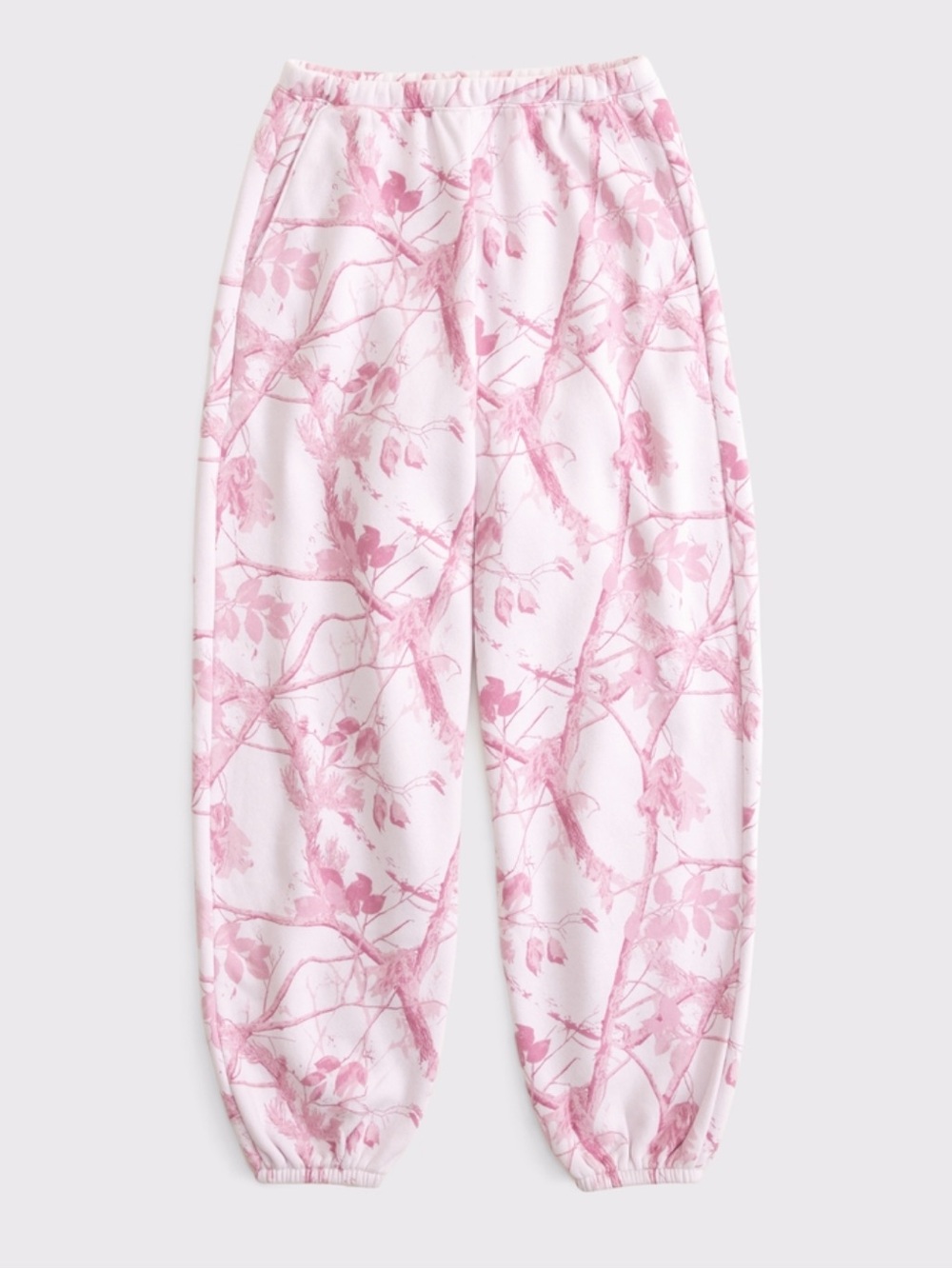 Abercrombie and Fitch pink camo camouflage high rise Sunday baggy sweatpants NWT